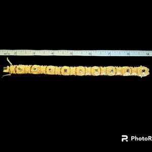 ** CLEARANCE Semiprecious stones in 18KGP Bracelet Vintage Gorgeous